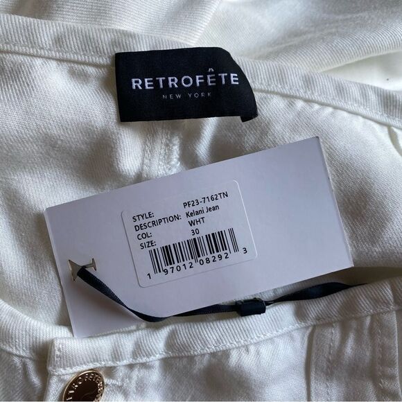 NWT Retrofete Kelani Jeans pants white cargos loose fit low rise SER.O.YA Sz 30 - Picture 15 of 16